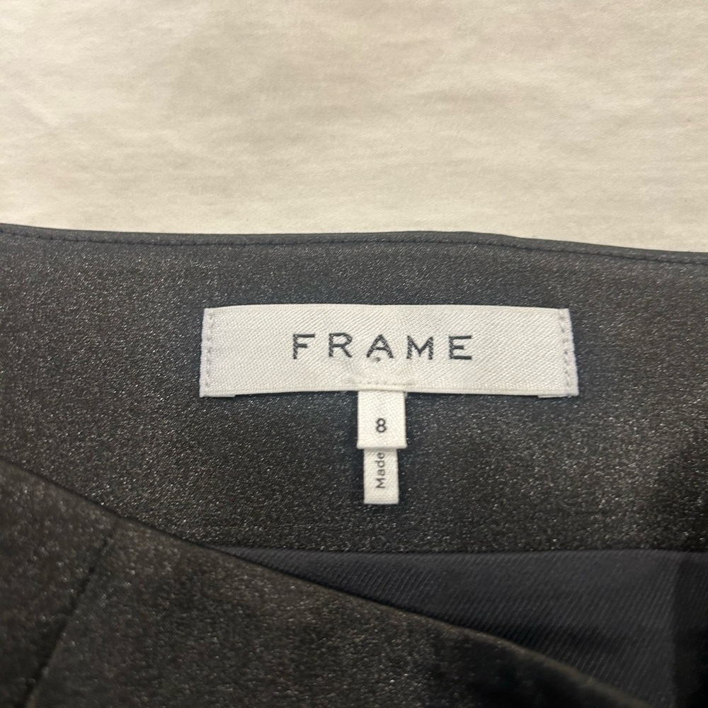 FRAME Black Satin Skirt/Bottoms - Size 8